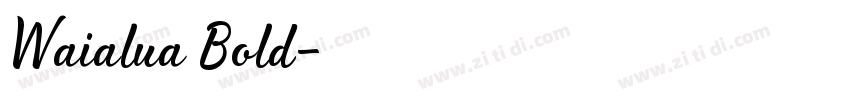 Waialua Bold字体转换